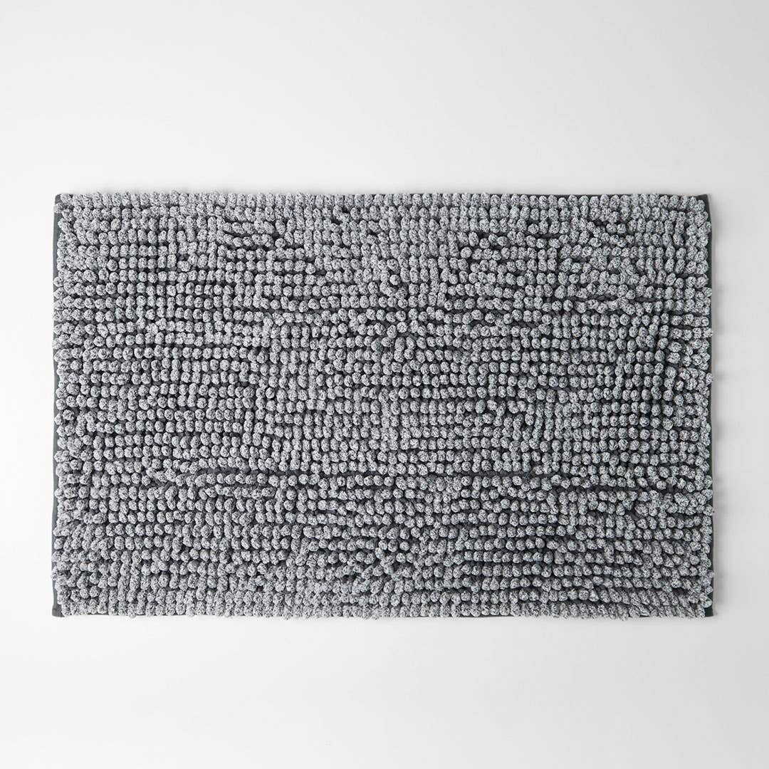 Bobble Melange Bath Mat - Charcoal