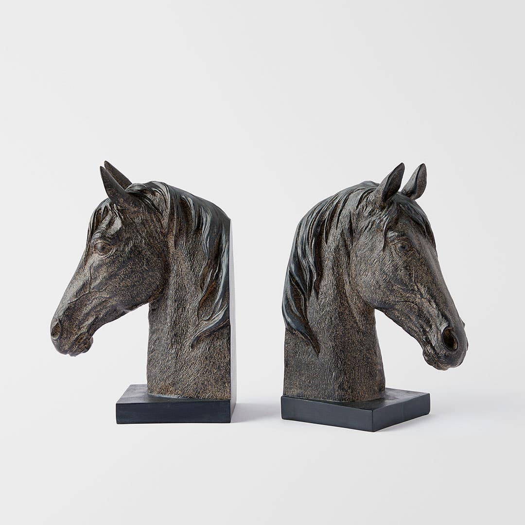 Horse Head Bookends Set Of 2