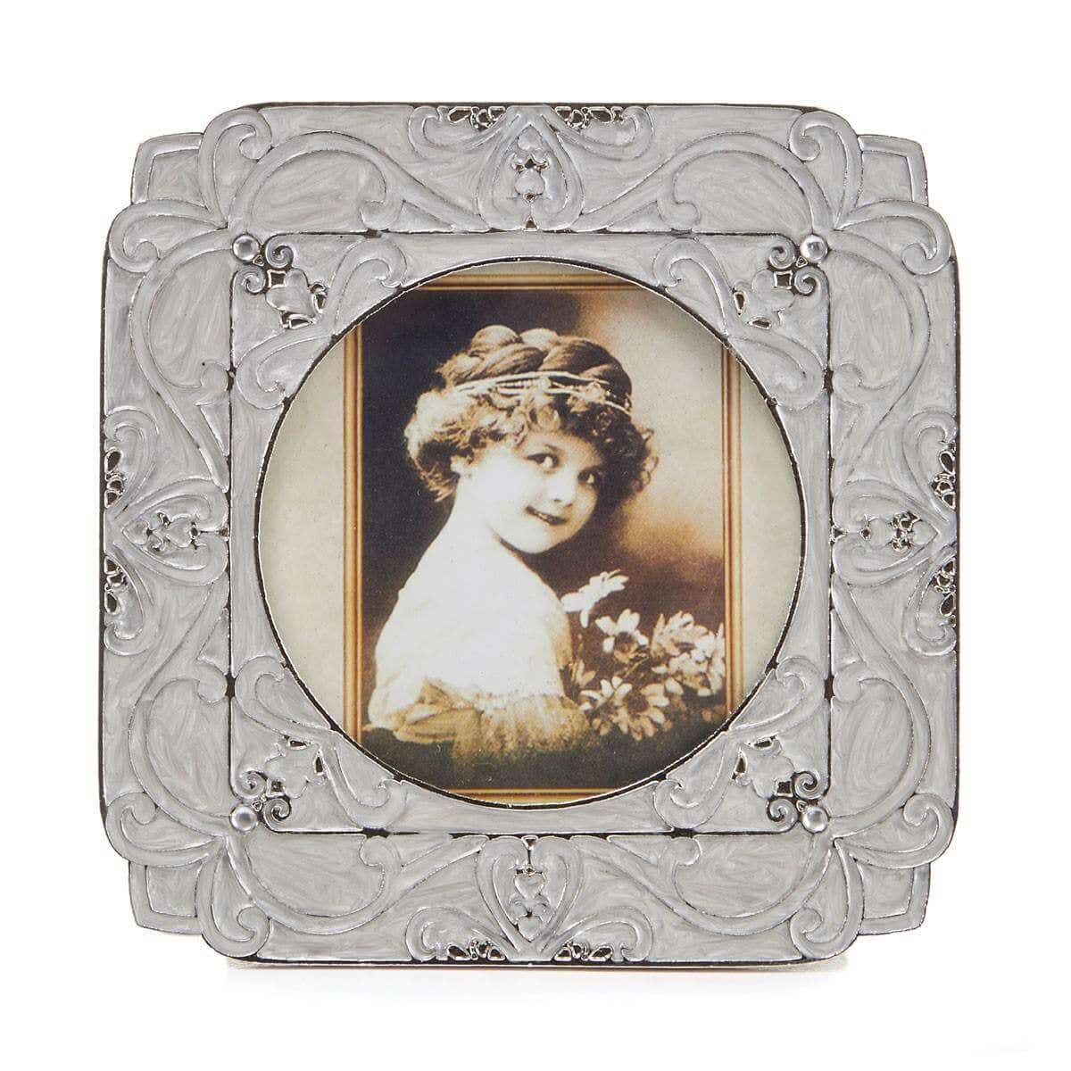 Enamel Frame Square - White