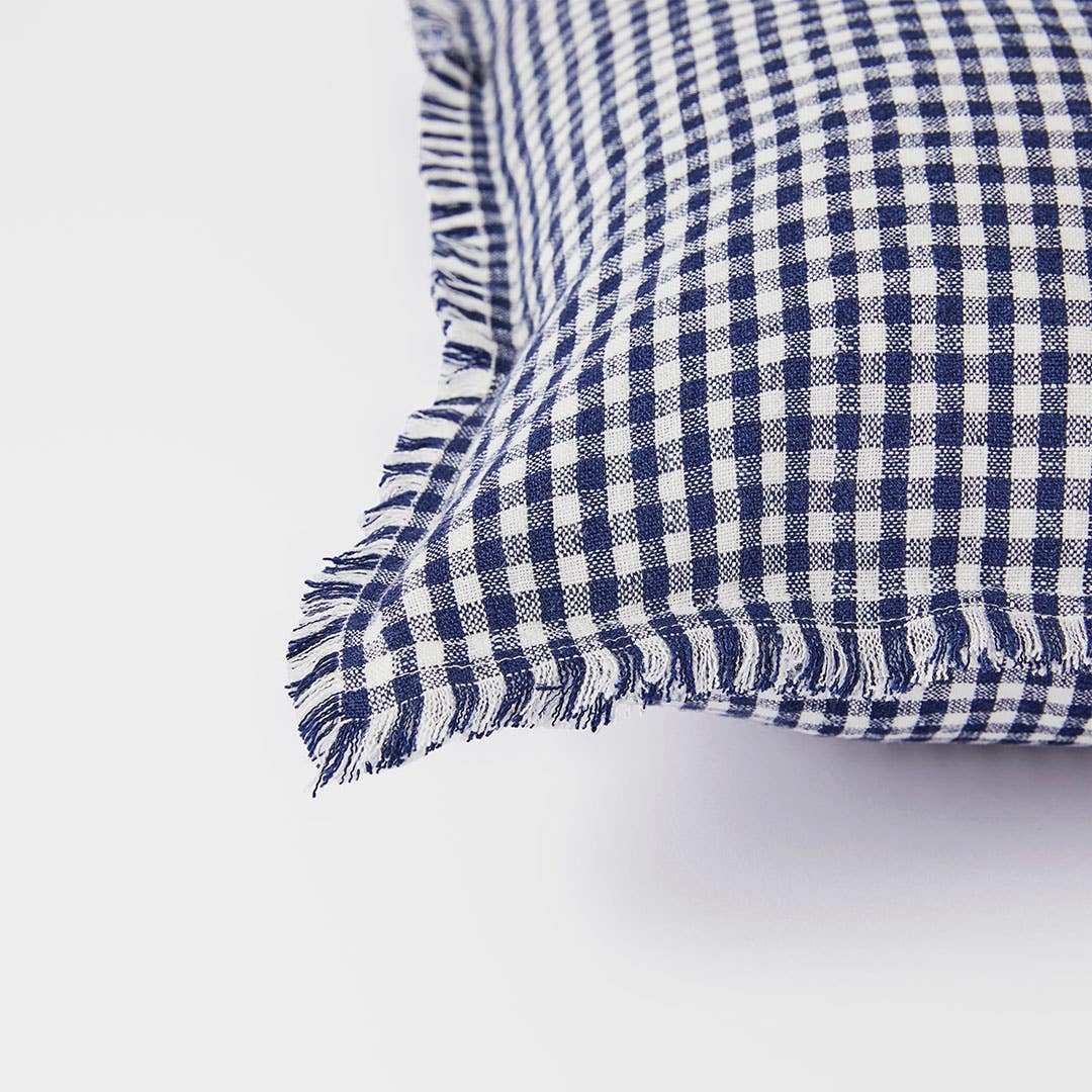 Romy Linen Cushion - Ink