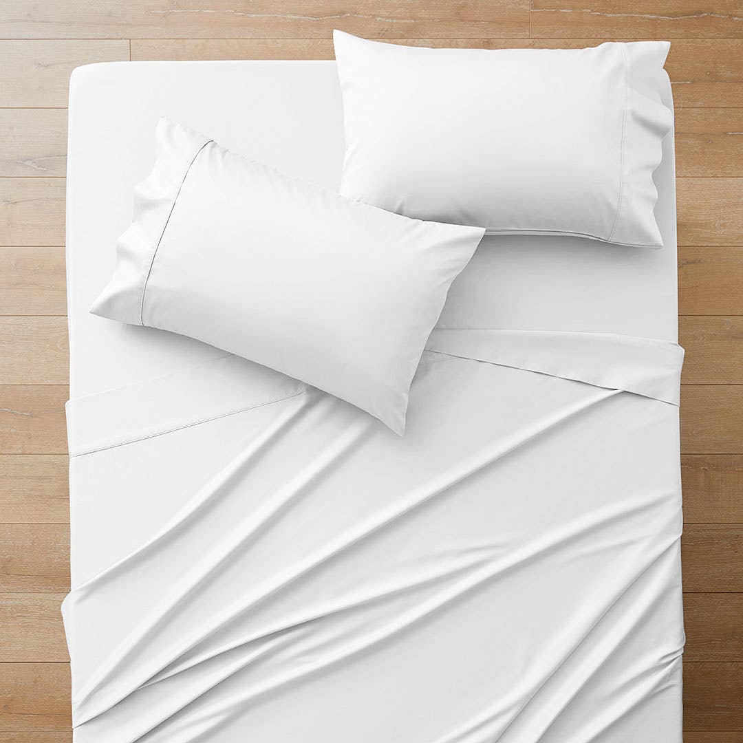 York 375 TC Cotton Sateen Sheet Set - White