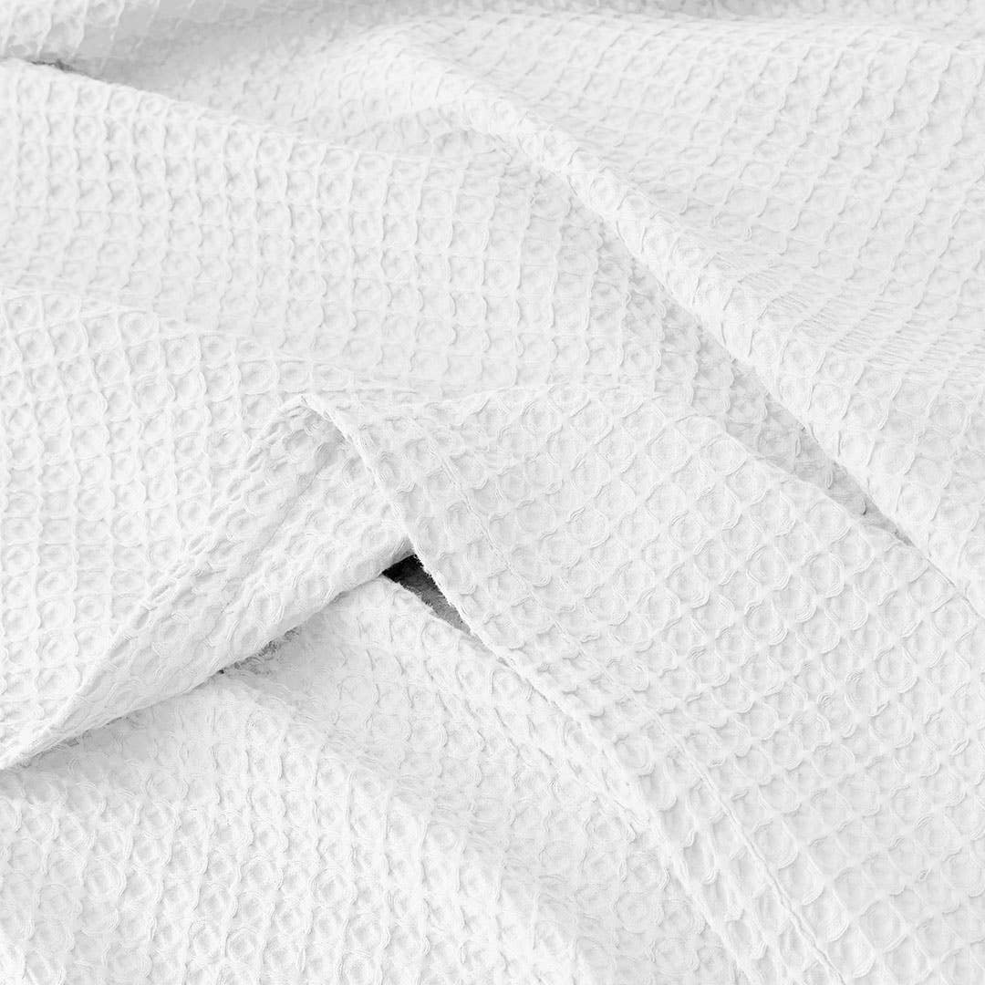 Sebastian Waffle Blanket - White