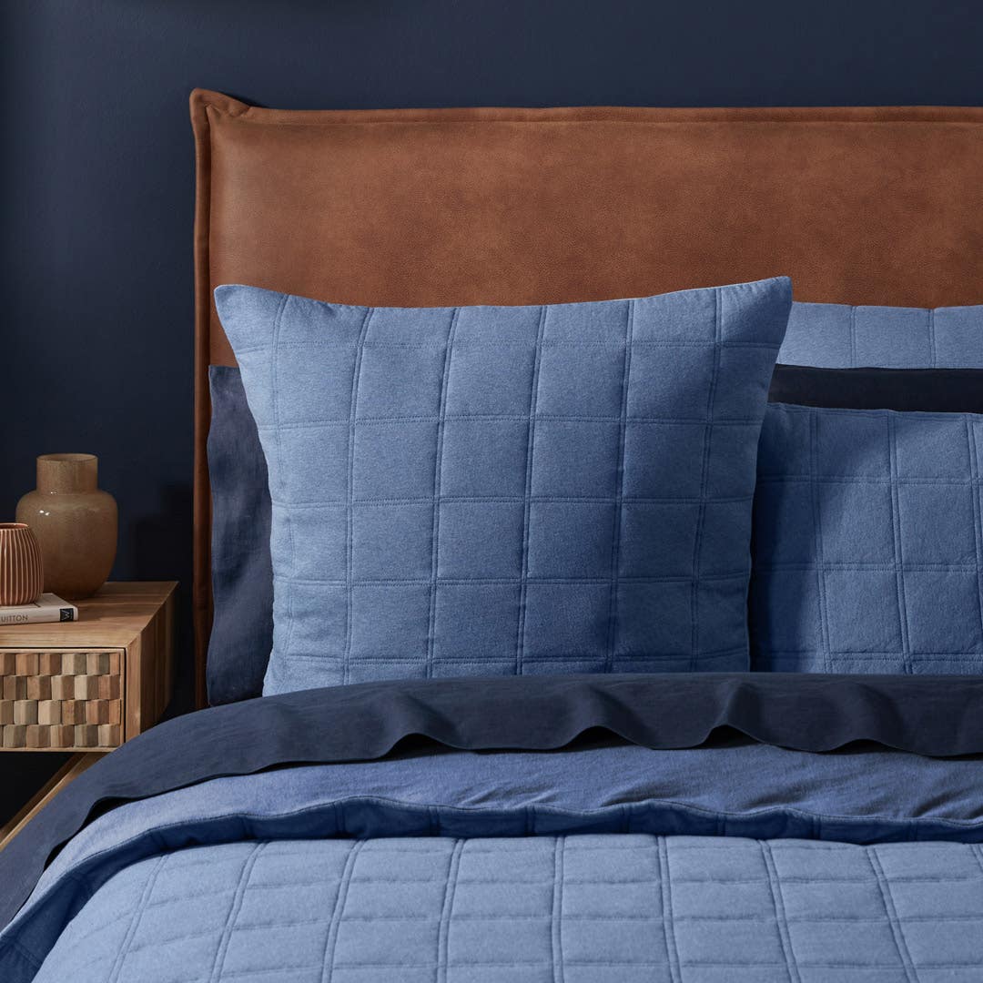 Madden Jersey Quilt Cover - Denim