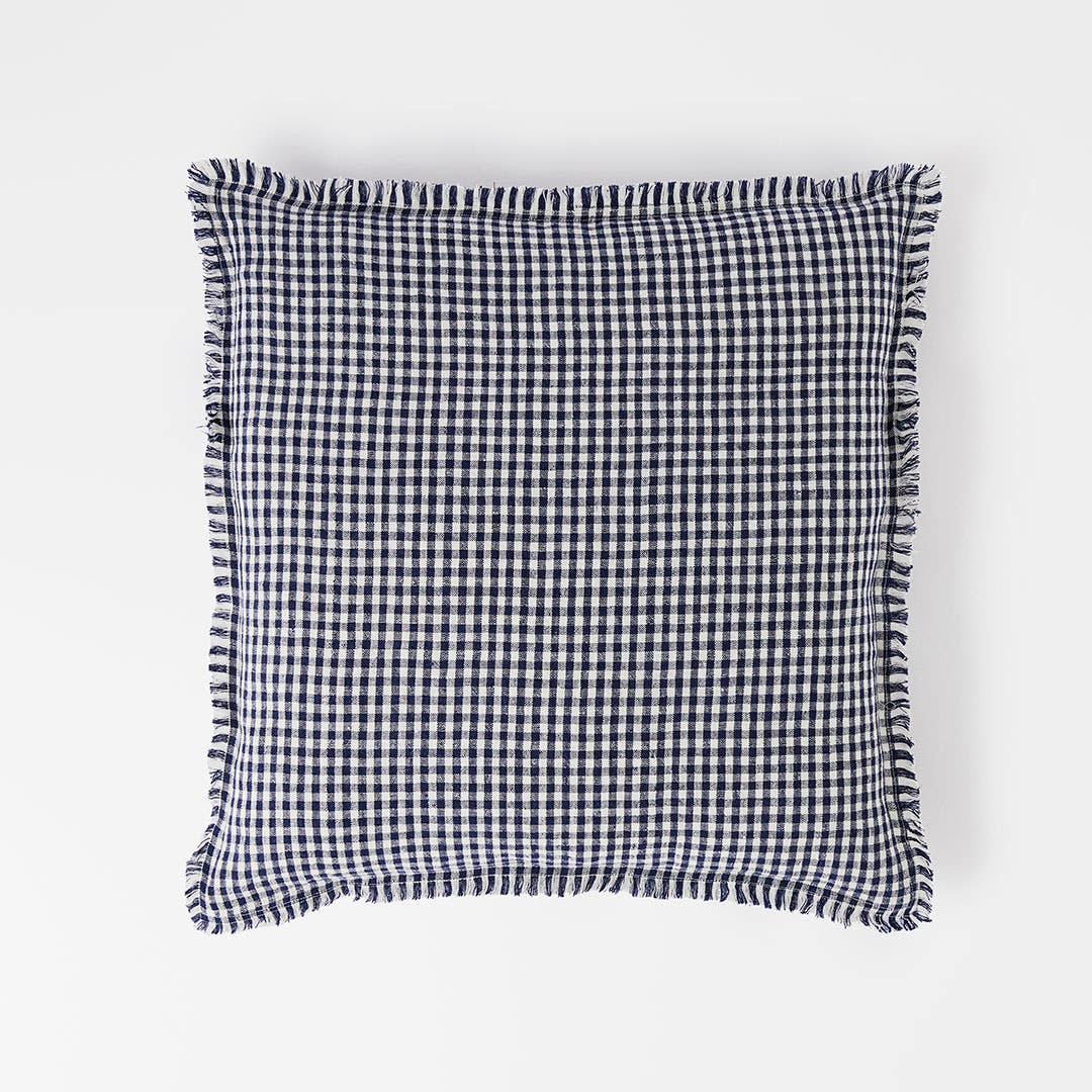 Romy Linen Cushion - Ink