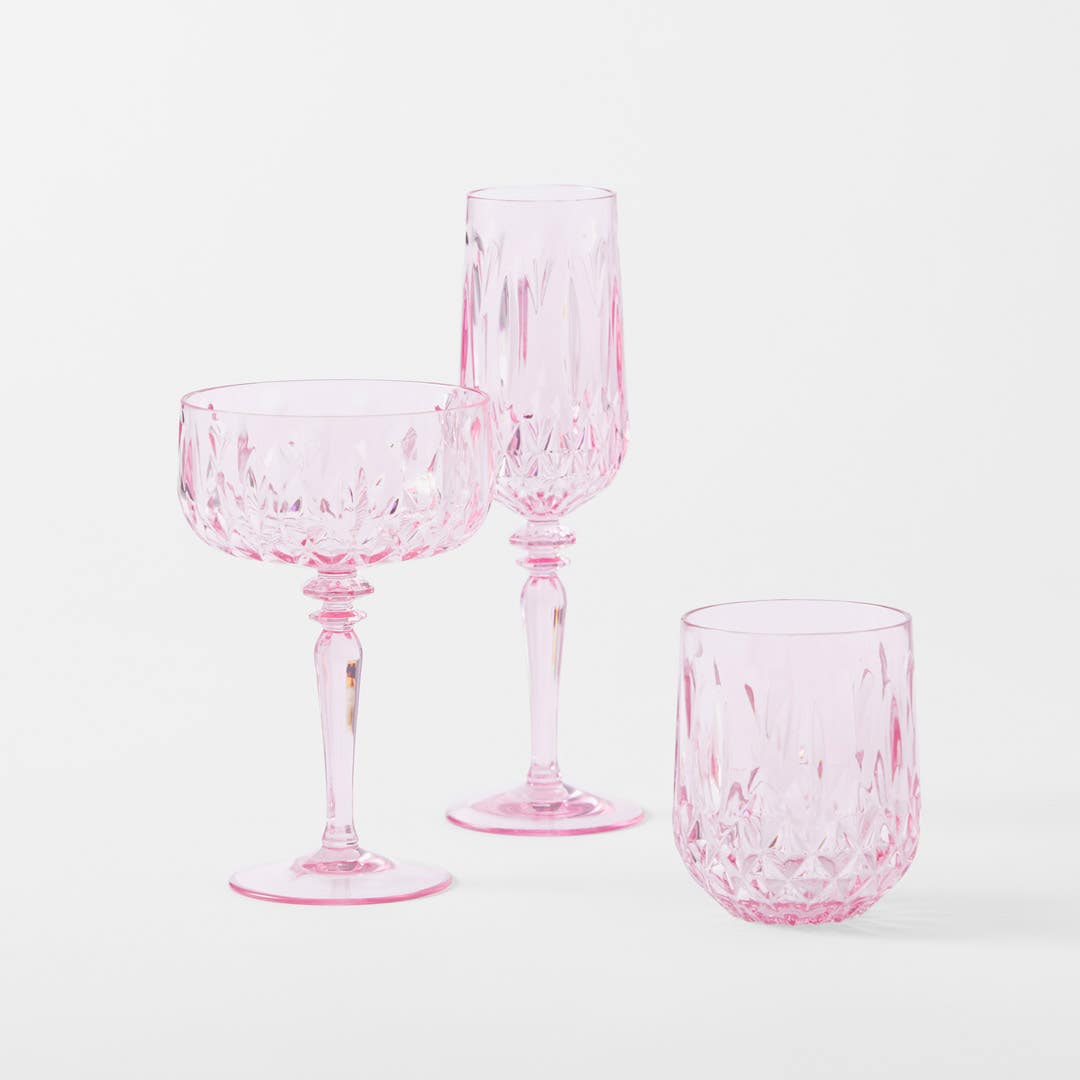 Crystal Look Outdoor Acrylic Drinkware - Pink