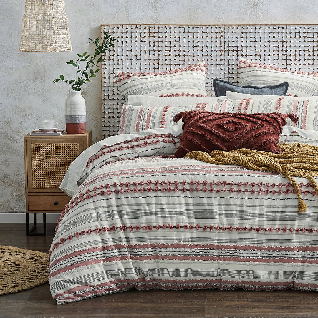 Chantico Quilt Cover - Rust Grey