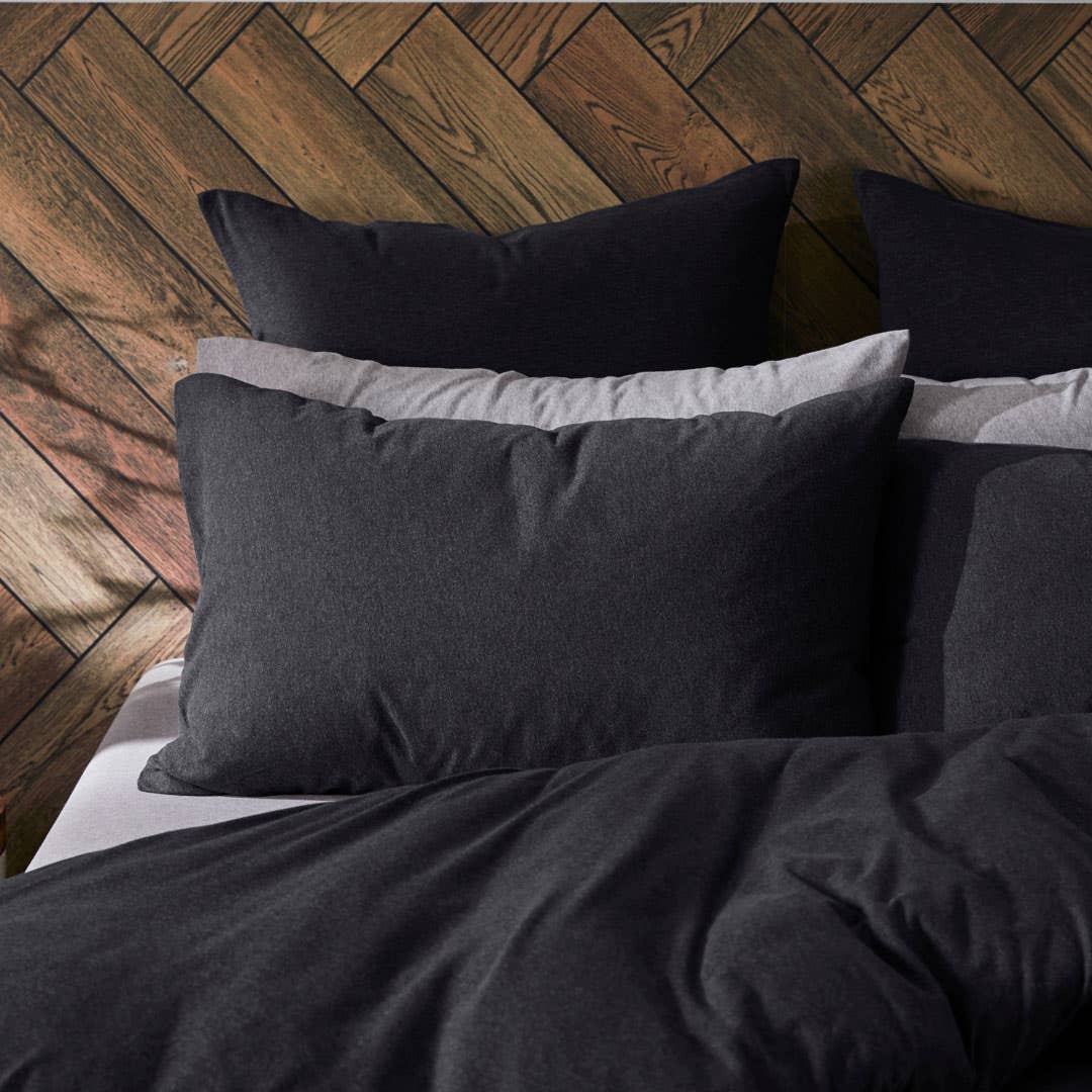 Jersey Quilt Cover - Charcoal