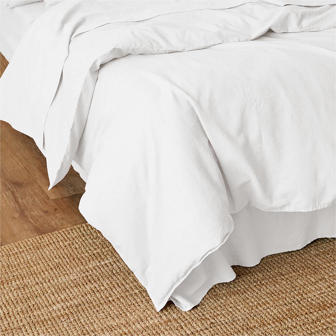 Olsen Linen/Cotton Quilt Cover - White