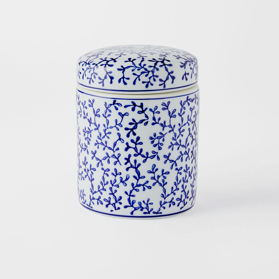 Blue Ginger Jar Rounded Lid