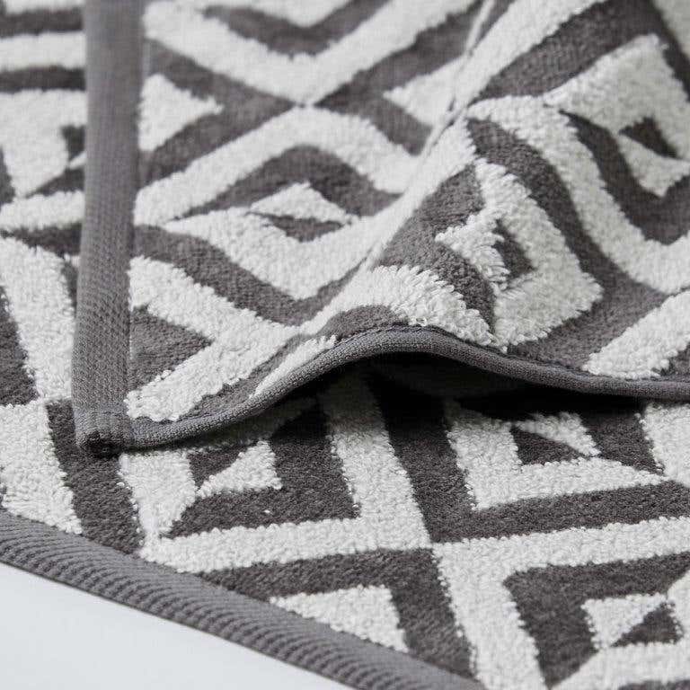 Hampton Towel - Charcoal Ivory