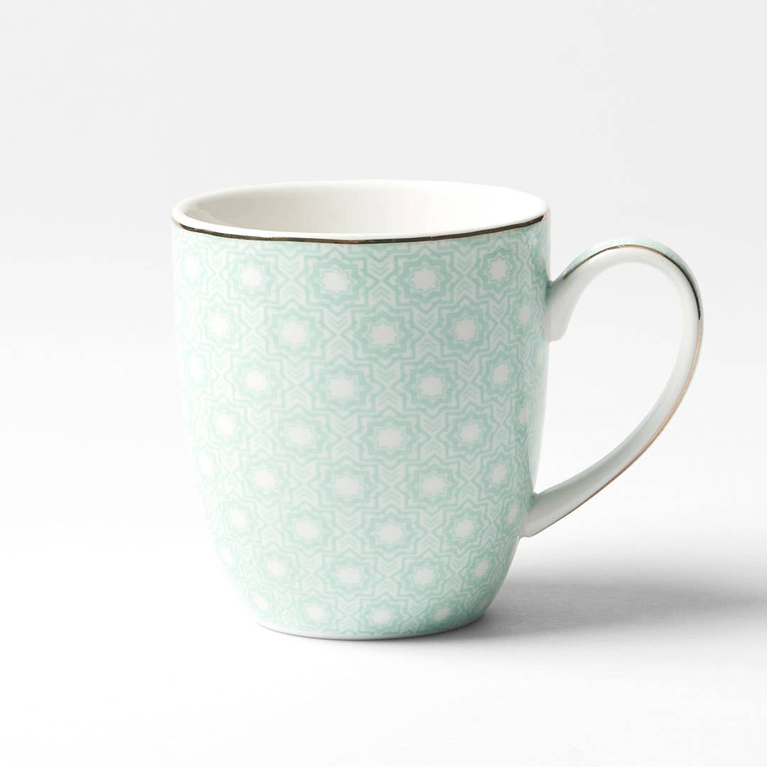 Miss Patterned Mug - Mint